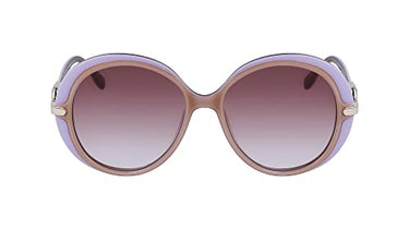 KARL LAGERFELD Damen KL6084S Sonnenbrille, Beige/Lila, Einheitsgröße im Sale